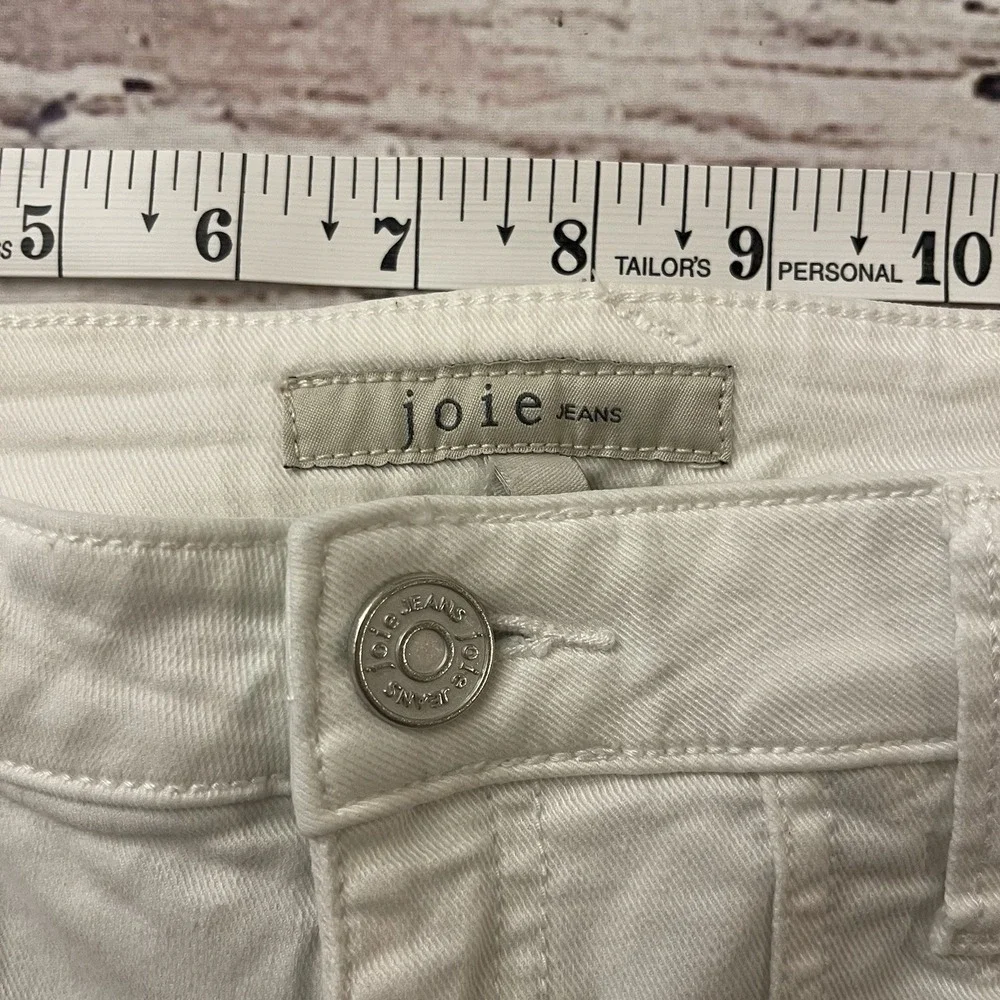 JOIE Women's 27 Okana Cargo Skinny Ankle‎ Crop Soft White Utility Pant Jeans